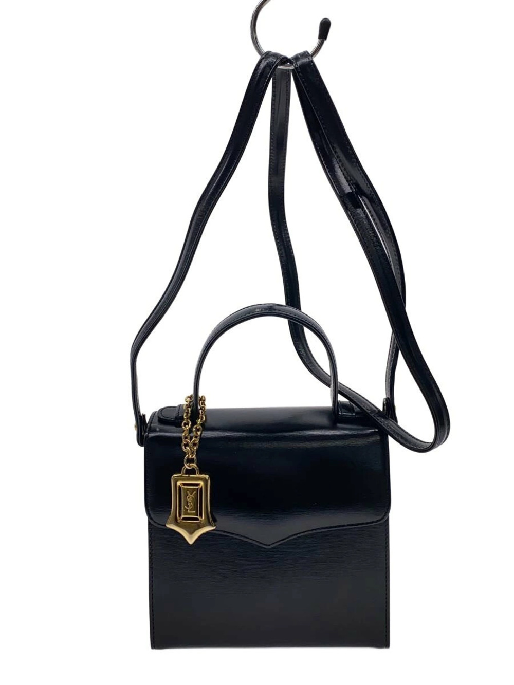 Saint Laurent Yves Shoulder Bag Leather Black